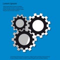 Sticker Gears - Outline Vector Icon