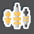 Sticker Glow Plug. related to Car Maintenance symbol. simple design editable. simple illustration