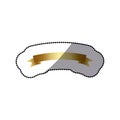 sticker gold color glossy ribbon icon design