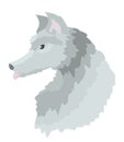 Sticker gray wolf in profile.