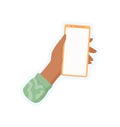 Sticker Of Hand Holding Phone Royalty Free Stock Photo
