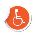 Sticker with handicap icon Royalty Free Stock Photo