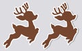 A sticker happy deer with and without shadow