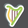 Sticker Harp. related to Celtic symbol. simple design editable. simple illustration