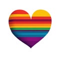 A heart with the colors of the rainbow. AI-Generated. Royalty Free Stock Photo