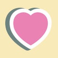 Sticker Hearts ,Simple illustration,Editable stroke