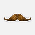 Sticker hipsters mustache