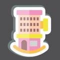 Sticker Hotel. related to Sticker Building symbol. simple design editable. simple illustration