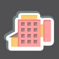 Sticker Hotel. related to Leisure and Travel symbol. simple design illustration