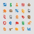 Sticker icons for business Royalty Free Stock Photo