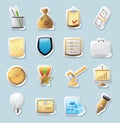 Sticker icons for business and finance Royalty Free Stock Photo