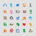 Sticker icons for entertainment
