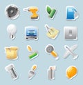 Sticker icons for industry Royalty Free Stock Photo