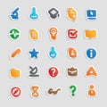 Sticker icons for science Royalty Free Stock Photo