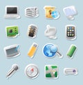 Sticker icons for technology and devices Royalty Free Stock Photo