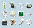 Sticker icons for technology and devices Royalty Free Stock Photo