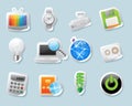 Sticker icons for technology and devices Royalty Free Stock Photo