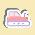 Sticker Industrial Tractor. suitable for Education symbol. simple design editable. design template vector. simple illustration Royalty Free Stock Photo