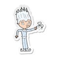 sticker of a jack frost cartoon Royalty Free Stock Photo