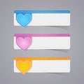 Sticker label paper colorful set Royalty Free Stock Photo