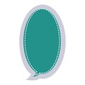 sticker large oval frame callout dialogue