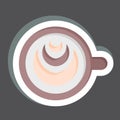 Sticker Latte. related to Coffee symbol. simple design editable. simple illustration