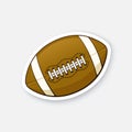 Sticker leather American football ball
