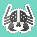 Sticker line cut Alaskan King Crab. related to Alaska symbol. simple design editable. simple illustration