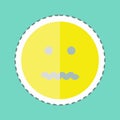 Sticker line cut Emoticon Annulled. suitable for Emoticon symbol. simple design editable. design template vector. simple symbol