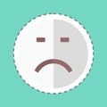 Sticker line cut Emoticon Loser. suitable for Emoticon symbol. simple design editable. design template vector. simple symbol Royalty Free Stock Photo