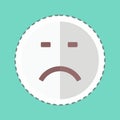 Sticker line cut Emoticon Loser. suitable for Emoticon symbol. simple design editable. design template vector. simple symbol