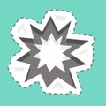 Sticker line cut Explosion. related to Mining symbol. simple design editable. simple illustration Royalty Free Stock Photo