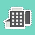 Sticker line cut Hotel. related to Leisure and Travel symbol. simple design illustration
