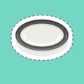 Sticker line cut Lens Filter. related to Photography symbol. simple design editable. simple illustration