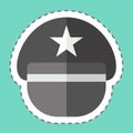 Sticker line cut Pilot Hat. related to Hat symbol. simple design editable. simple illustration Royalty Free Stock Photo