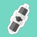 Sticker line cut Spark Plug. related to Car Parts symbol. simple design editable. simple illustration