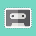 Sticker line cut Tape. related to Podcast symbol. simple design editable. simple illustration Royalty Free Stock Photo