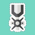 Sticker line cut Valor Medal. related to Military symbol. simple design editable. simple illustration