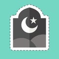 Sticker line cut Window. related to Ramadan symbol. simple design editable. simple illustration Royalty Free Stock Photo