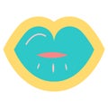 Sticker lips for the holiday Valentine`s Day
