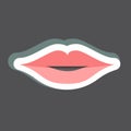 Sticker Lips. suitable for beauty care symbol. simple design editable. design template vector. simple symbol illustration