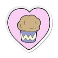 sticker of a love baking cartoon
