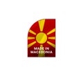 Sticker Made in Macedonia. Vector.