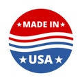 Sticker - Made in USA - Vector illustration
