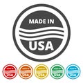 Sticker - Made in USA - Vector illustration