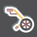 Sticker Measuring Wheel. related to Construction symbol. simple design editable. simple illustration