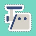 Sticker Meat Grinder - Line Cut - Simple illustration,Editable stroke