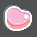 Sticker Meat. related to Eid Al Adha symbol. simple design editable. simple illustration