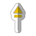 sticker metallic yellow triangle shape traffic sign with direction board set