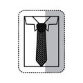 sticker monochrome contour close up formal shirt with necktie